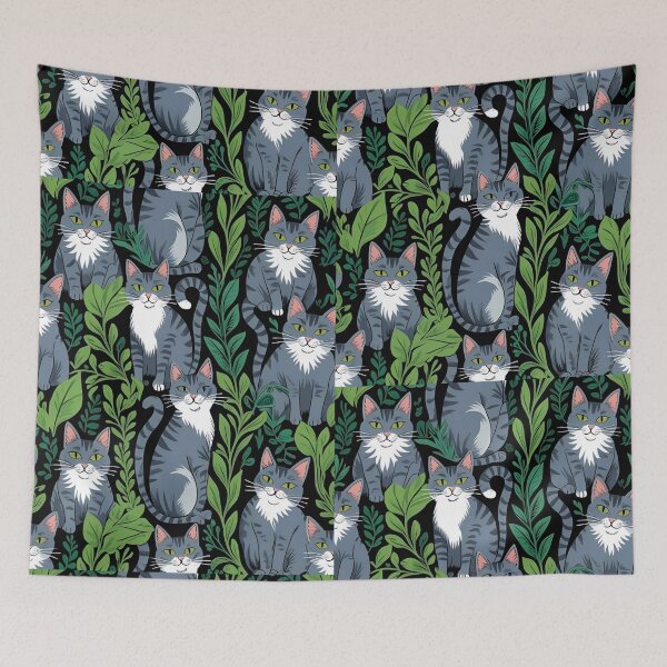 Item preview, Gray cat pattern designed and sold by PatronesKawai.