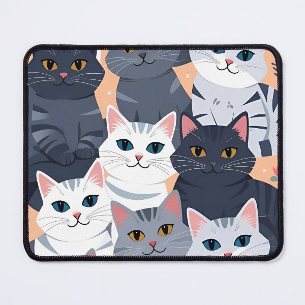 Item preview, Gray cat pattern designed and sold by PatronesKawai.