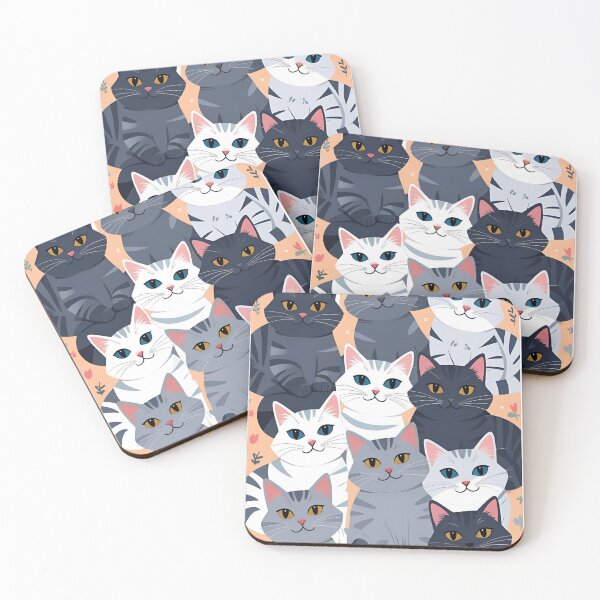 Item preview, Gray cat pattern designed and sold by PatronesKawai.