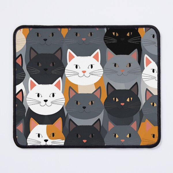Item preview, Gray cat pattern designed and sold by PatronesKawai.
