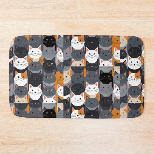 Item preview, Gray cat pattern designed and sold by PatronesKawai.