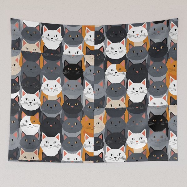 Item preview, Gray cat pattern designed and sold by PatronesKawai.