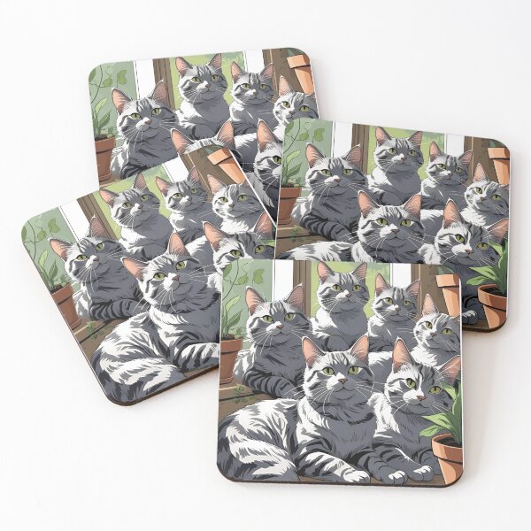 Item preview, Gray cat pattern designed and sold by PatronesKawai.
