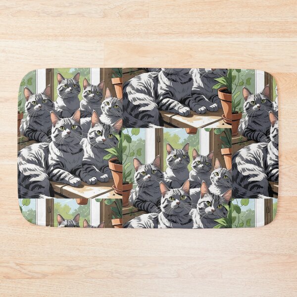 Item preview, Gray cat pattern designed and sold by PatronesKawai.