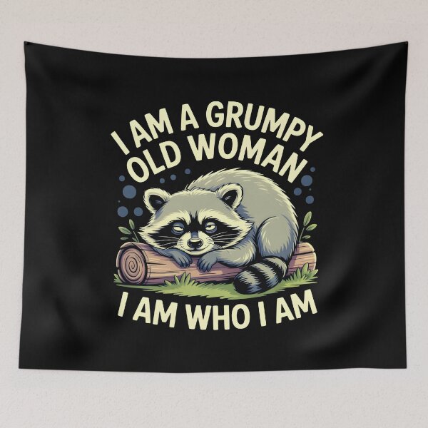 Item preview, Funny Grumpy Fat Raccoon Lover I Am A Grumpy Old Woman Old People Gag Grandma designed and sold by Zayavca.