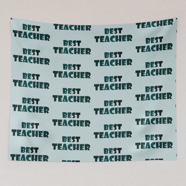 Item preview, Best Teacher in Aqua Deep Hues designed and sold by WD-Artist.