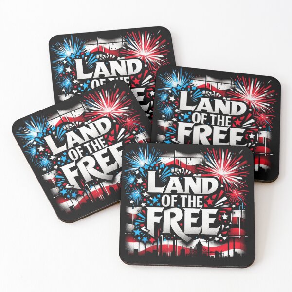 Item preview, Land of the Free – 4th of July Fireworks Graffiti Art designed and sold by WakeUpYourBrain.