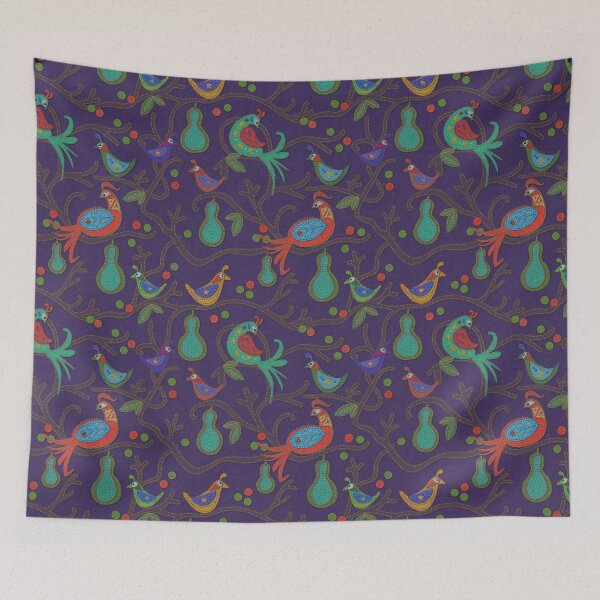 Item preview, Faux felted fancy birds Purple designed and sold by Marcia and Ron Stacy Studios.