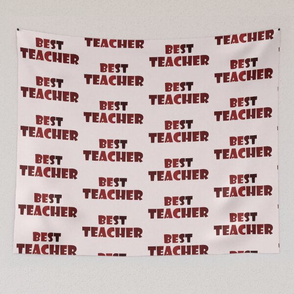 Item preview, Best Teacher in Old Brich Red Hues designed and sold by WD-Artist.