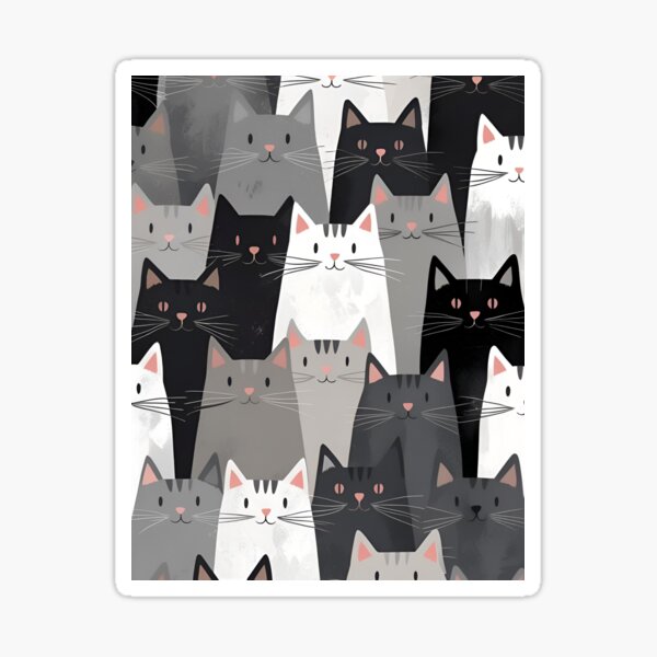 Item preview, Gray cat pattern designed and sold by PatronesKawai.