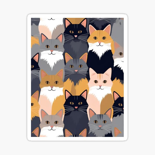 Item preview, Gray cat pattern designed and sold by PatronesKawai.