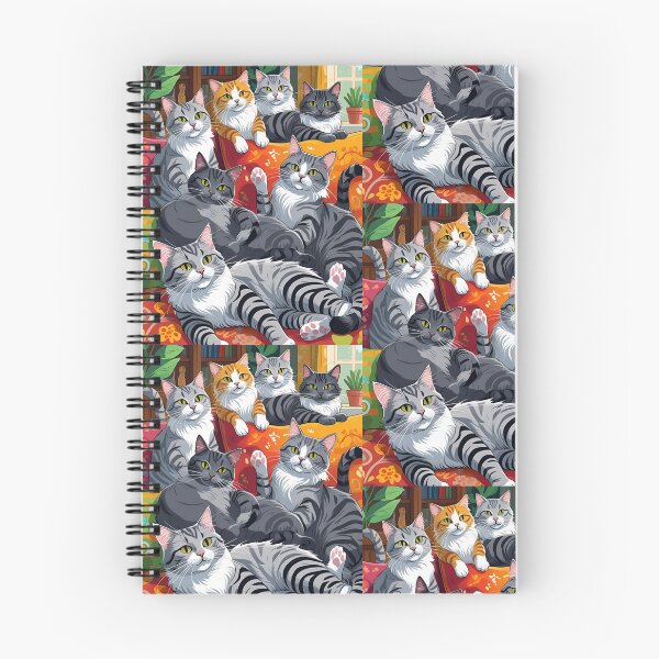 Item preview, Gray cat pattern designed and sold by PatronesKawai.