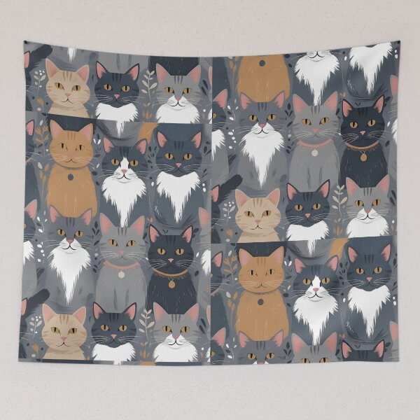 Item preview, Gray cat pattern designed and sold by PatronesKawai.