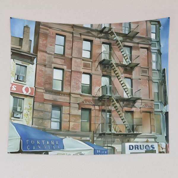 Item preview, Fire Escape Façade designed and sold by RCWatercolours.
