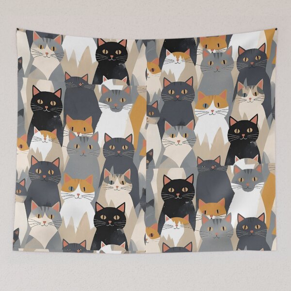 Item preview, Gray cat pattern designed and sold by PatronesKawai.