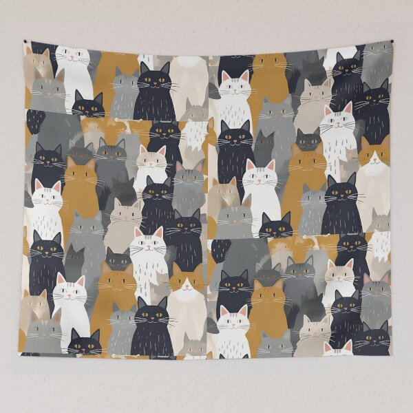 Item preview, Gray cat pattern designed and sold by PatronesKawai.