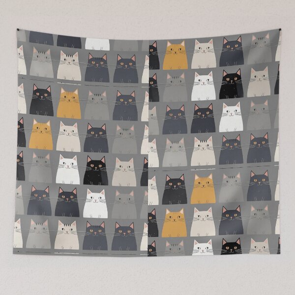Item preview, Gray cat pattern designed and sold by PatronesKawai.
