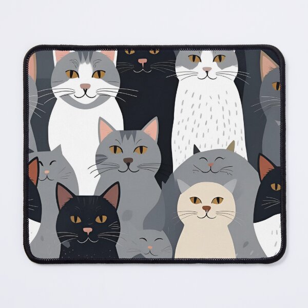 Item preview, Gray cat pattern designed and sold by PatronesKawai.