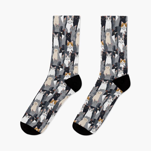 Aperçu de l'œuvre Motif chat gris créée et vendue par PatronesKawai.