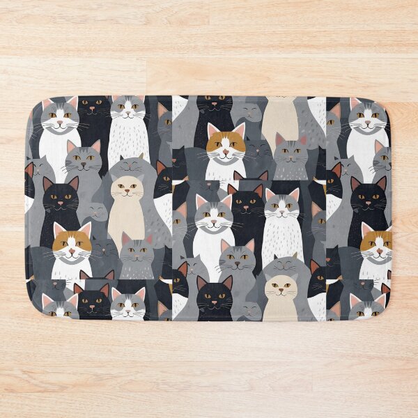 Item preview, Gray cat pattern designed and sold by PatronesKawai.
