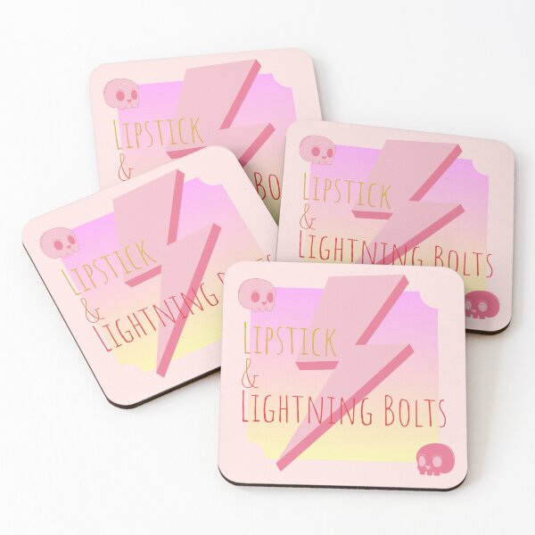 Item preview, Lipstick & Lightning Bolts – Red Mana Girl Power designed and sold by SoftSorceress.