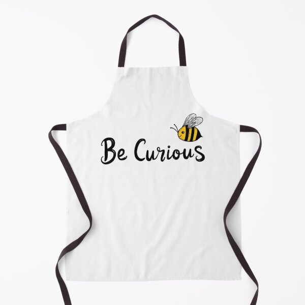 Item preview, Be Curious text with cute bee illustration designed and sold by olenapetol.