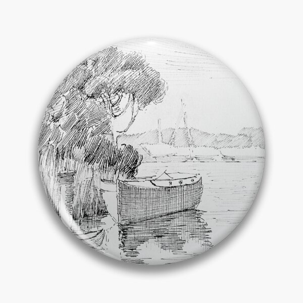 Item preview, "Launceston, 1920” by Mary Manson – Historic Tamar River Scene - white designed and sold by SwedishSisters.