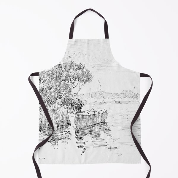 Item preview, "Launceston, 1920” by Mary Manson – Historic Tamar River Scene - white designed and sold by SwedishSisters.