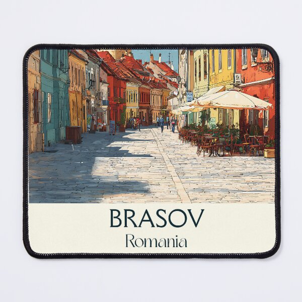 Item preview, Brașov Romania Poster | Colorful Old Town Transylvania Art designed and sold by TuncGK.