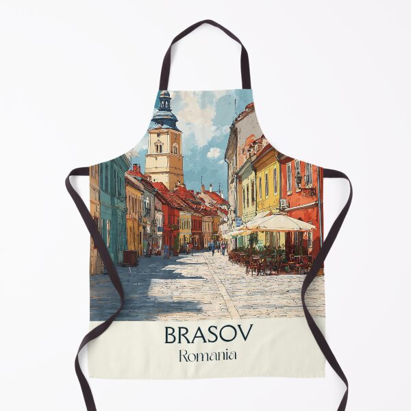 Item preview, Brașov Romania Poster | Colorful Old Town Transylvania Art designed and sold by TuncGK.