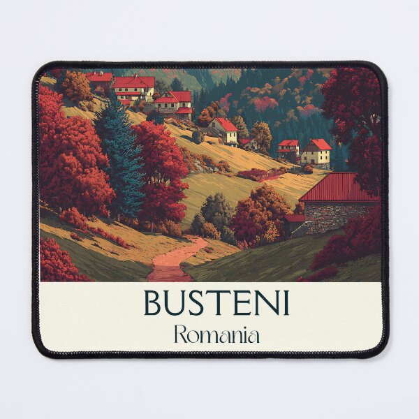 Item preview, Bușteni Romania Poster | Prahova Valley Mountain Village Art designed and sold by TuncGK.