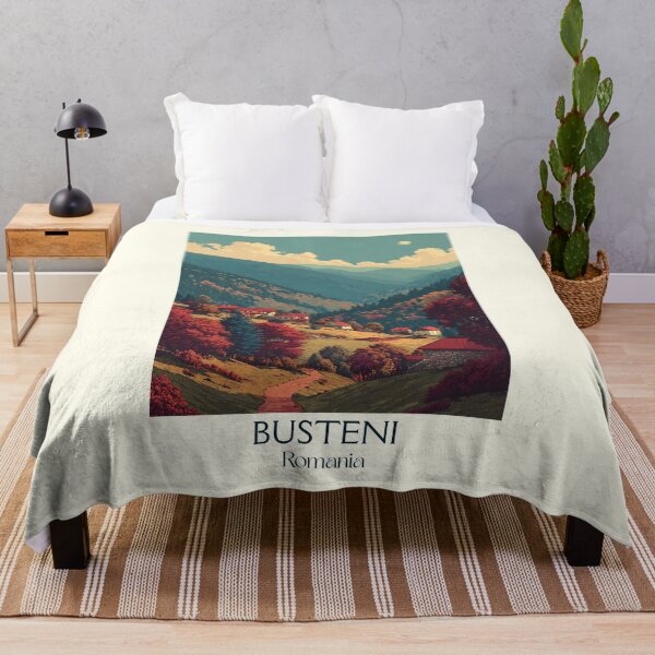 Item preview, Bușteni Romania Poster | Prahova Valley Mountain Village Art designed and sold by TuncGK.