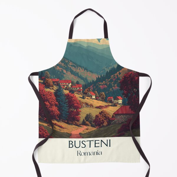 Item preview, Bușteni Romania Poster | Prahova Valley Mountain Village Art designed and sold by TuncGK.
