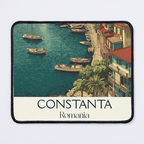 Item preview, Constanța Romania Poster | Black Sea Harbor & Old Town Art designed and sold by TuncGK.