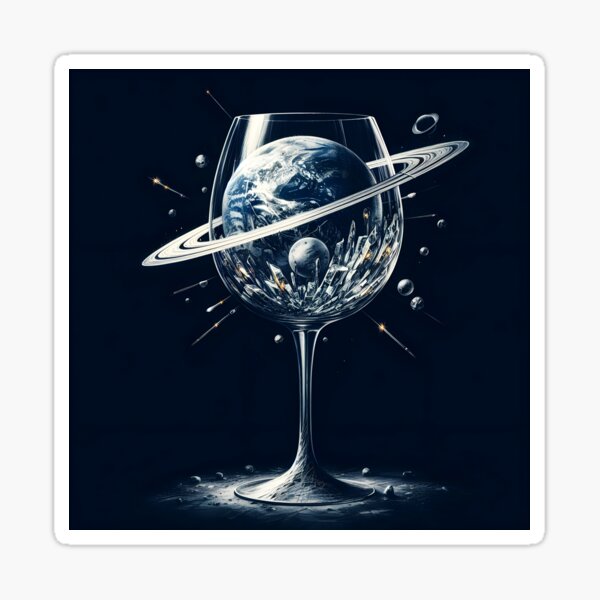 Item preview, Saturn Wine Glass, Ai Generated Art  designed and sold by Anna Chidiac.