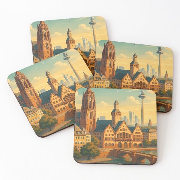 Item preview, Greetings from FRANKFURT Germany - Modern Colorful City View designed and sold by Earth Celebration Designs.