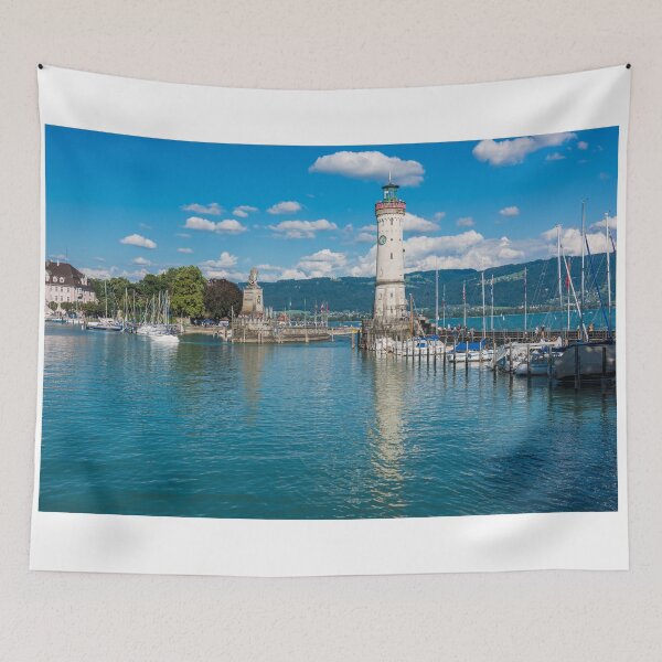 Item preview, Lighthouse of Lindau at lake Constance, Bodensee designed and sold by dvoevnore.