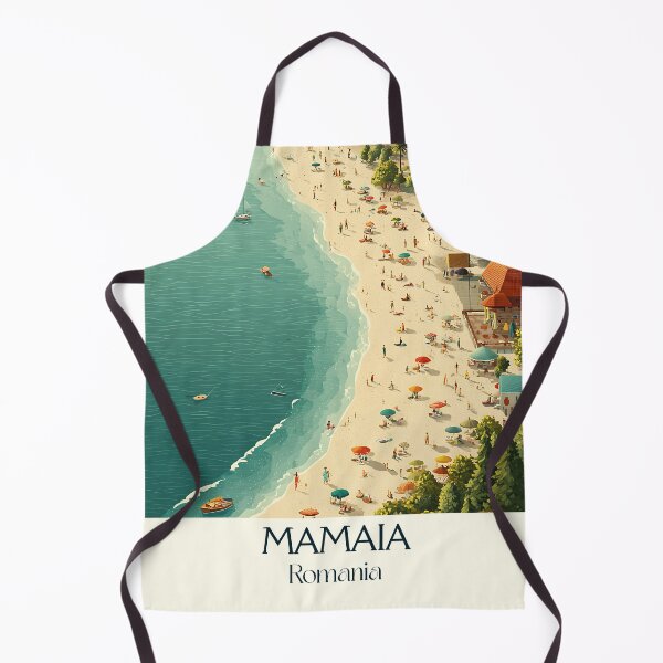 Item preview, Mamaia Romania Poster | Black Sea Beach Aerial View Art designed and sold by TuncGK.