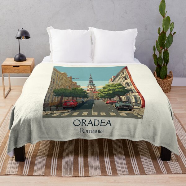 Item preview, Oradea Romania Poster | Art Nouveau City Street Scene designed and sold by TuncGK.