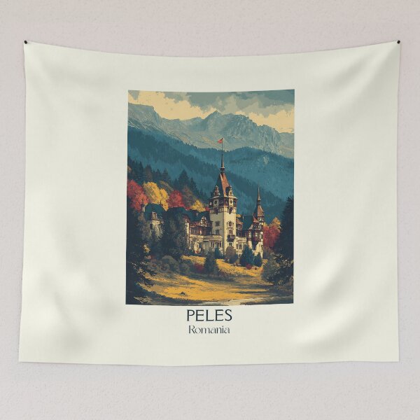 Item preview, Peleș Castle Romania Poster | Fairytale Sinaia Castle Art designed and sold by TuncGK.