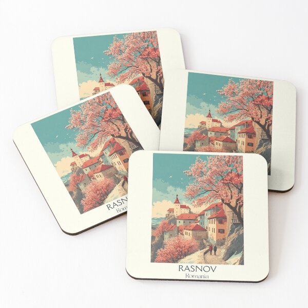 Item preview, Rasnov Romania Poster | Transylvania Citadel & Spring Blossom Art designed and sold by TuncGK.