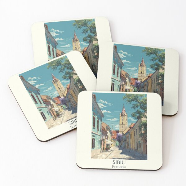 Item preview, Sibiu Romania Poster | Charming Transylvania Old Town Art designed and sold by TuncGK.