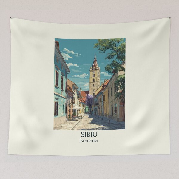 Item preview, Sibiu Romania Poster | Charming Transylvania Old Town Art designed and sold by TuncGK.