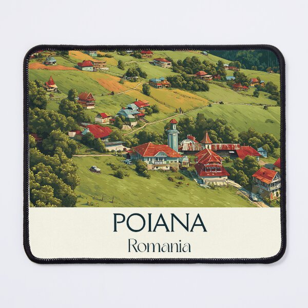 Item preview, Poiana Brașov Poster | Romania Mountain Resort Landscape Art designed and sold by TuncGK.