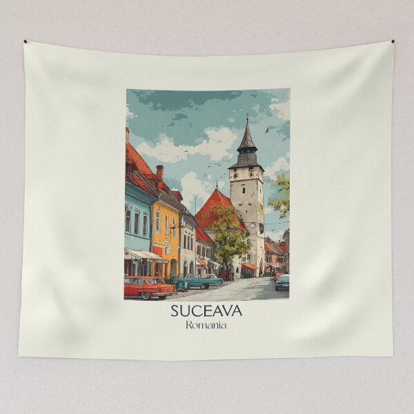 Item preview, Suceava Romania Poster | Bucovina Region & Historic City Art designed and sold by TuncGK.