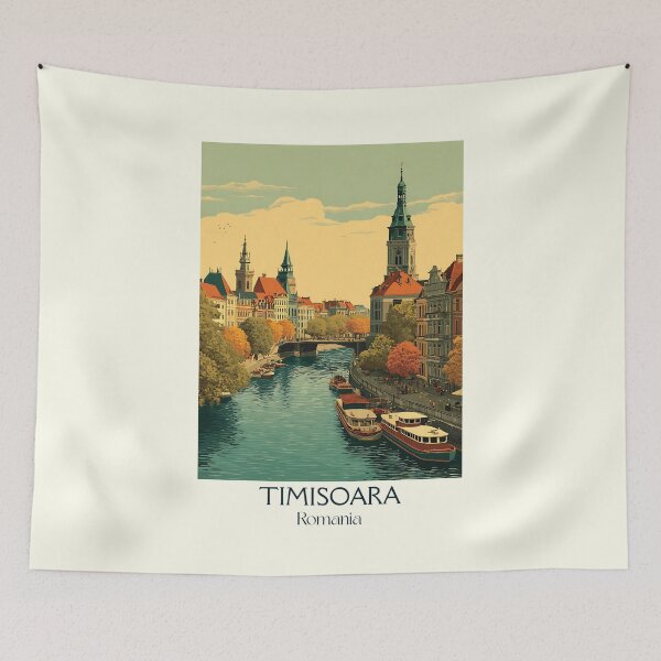 Item preview, Timișoara Romania Poster | Bega River & "Little Vienna" Art designed and sold by TuncGK.
