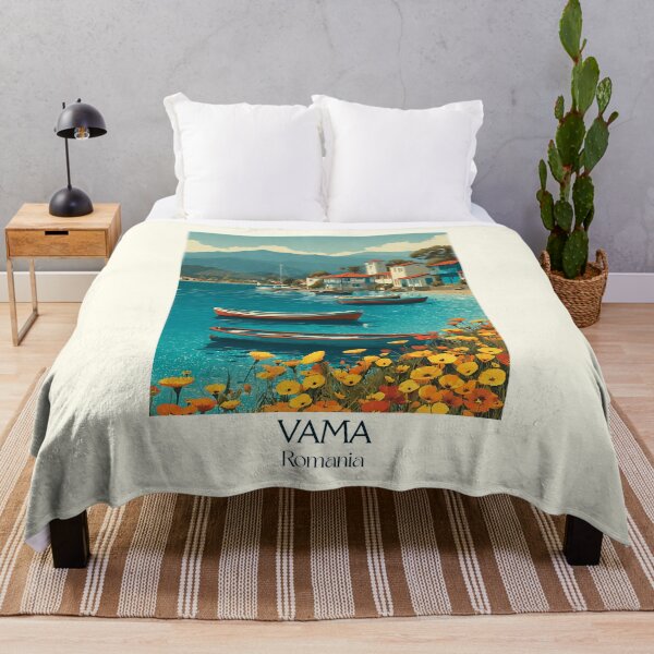 Item preview, Vama Veche Romania Poster | Black Sea Bohemian Beach Art designed and sold by TuncGK.