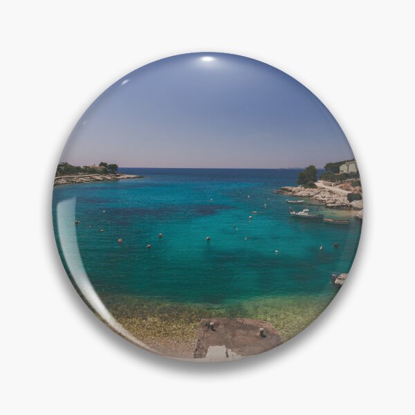 Item preview, Turquoise Bay Escape – Quiet Cove with Boats and Clear Waters designed and sold by Ellaire.