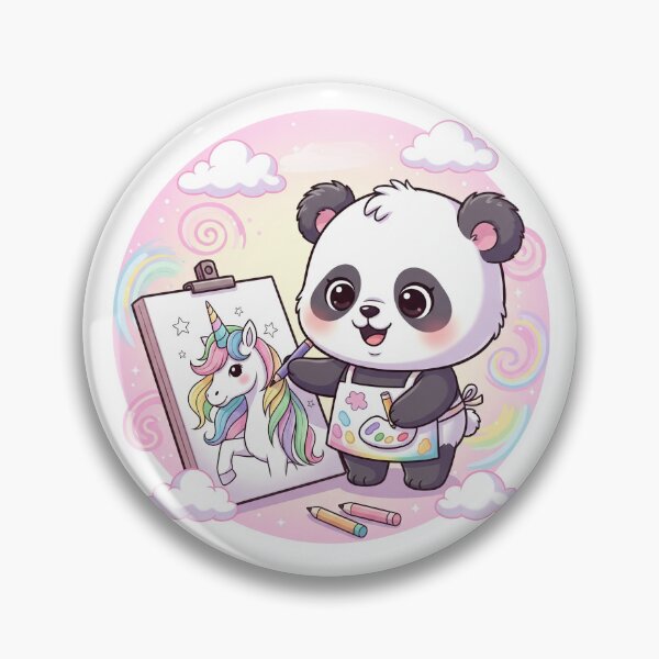 Item preview, Panda draws a unicorn designed and sold by PanDooVibe.