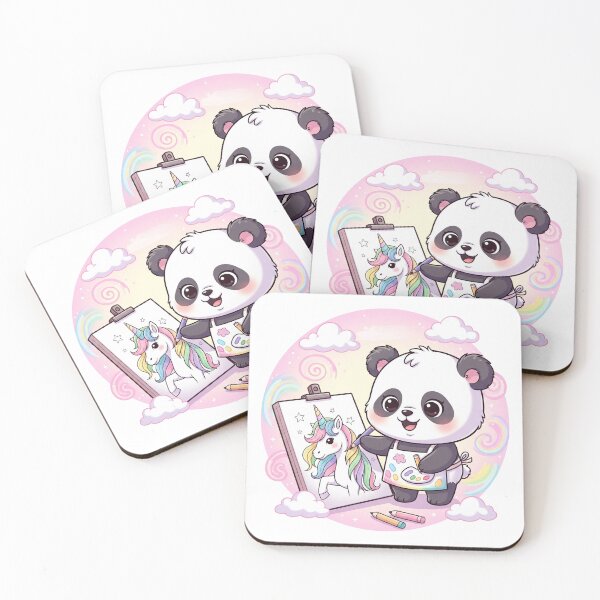 Item preview, Panda draws a unicorn designed and sold by PanDooVibe.